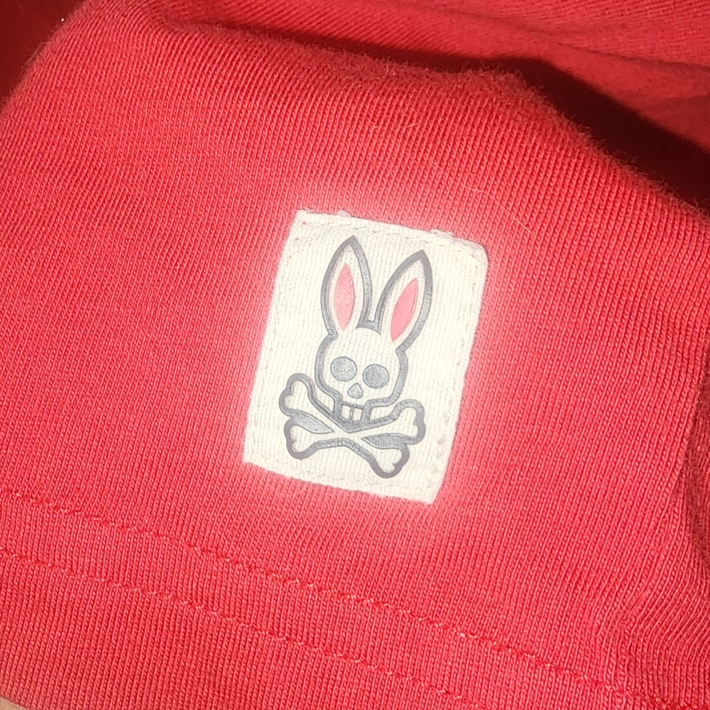Psycho Bunny Red Skull Bunny Graphic Long Sleeve Tee Men’s L (Size 6) Pima Cotto - Picture 3 of 4